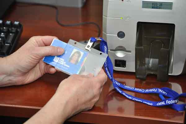 Galaxy Control Systems customer ORNL Credit Union prepares employee badge